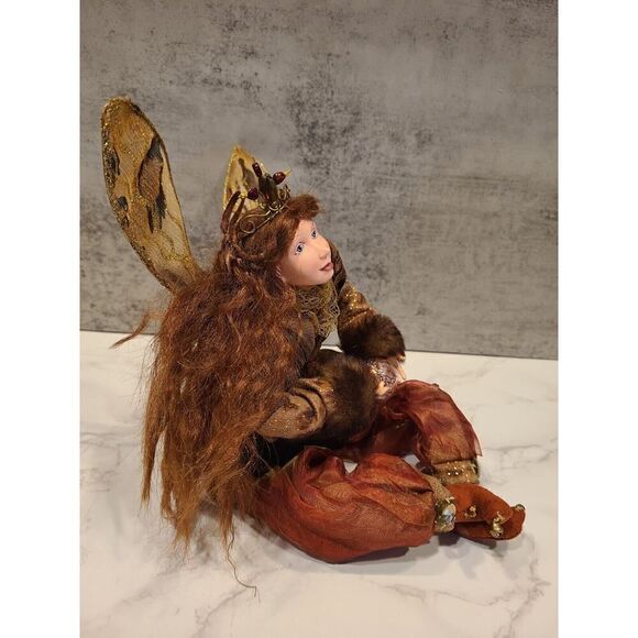 Vintage Fairy Pixie Elf Doll W Wings Shelf Sitter Figurine 8" Collectible Décor - Picture 4 of 15